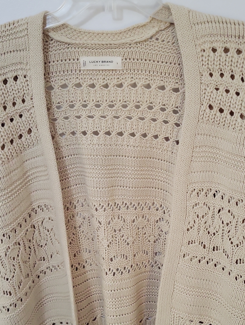 Lucky Brand Open-Knit Cardigan Sweater, Size Small - Picture 5 of 7